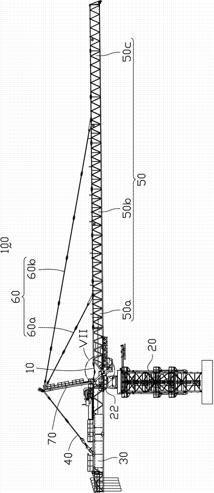 Mounting method of tower crane boom and auxiliary mounting pull rod applied by tower crane boom