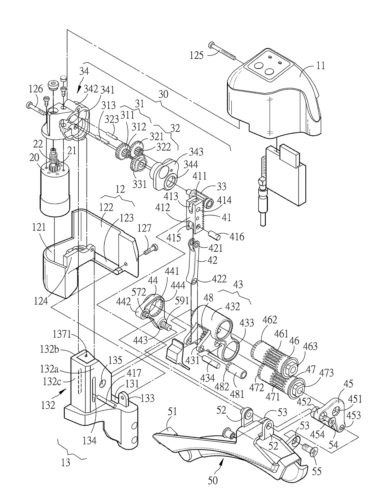 Electric front derailleur