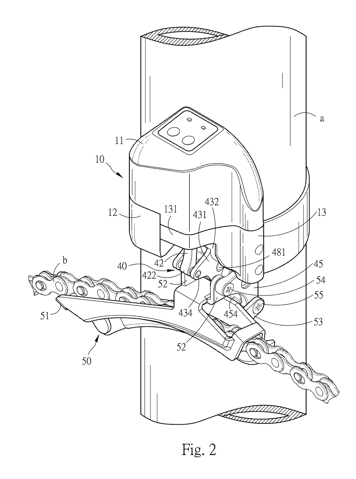 Electric front derailleur