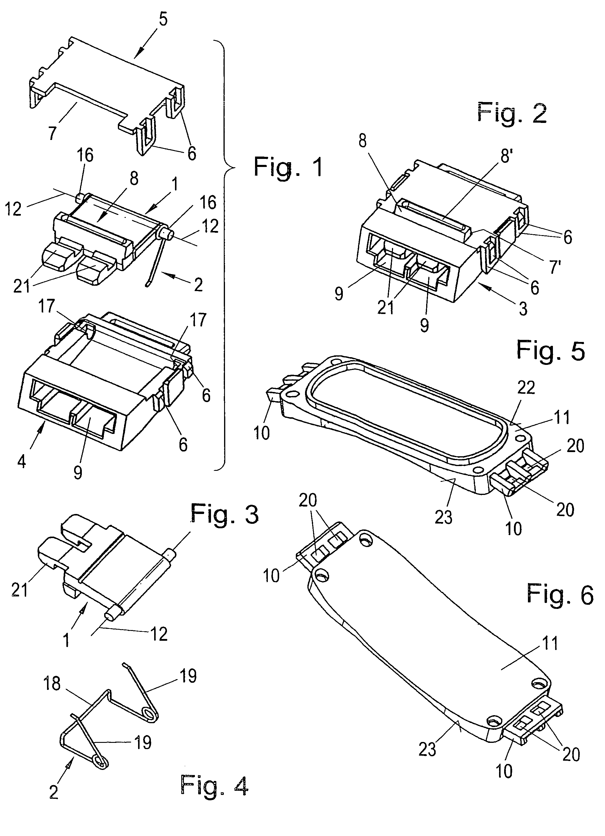 Device for the connection of a band to a further part