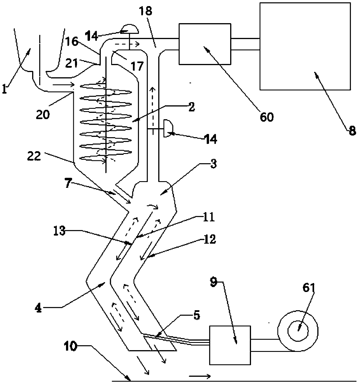 A combined wind-powered grain cleaning machine and a combined wind-powered grain cleaning method thereof