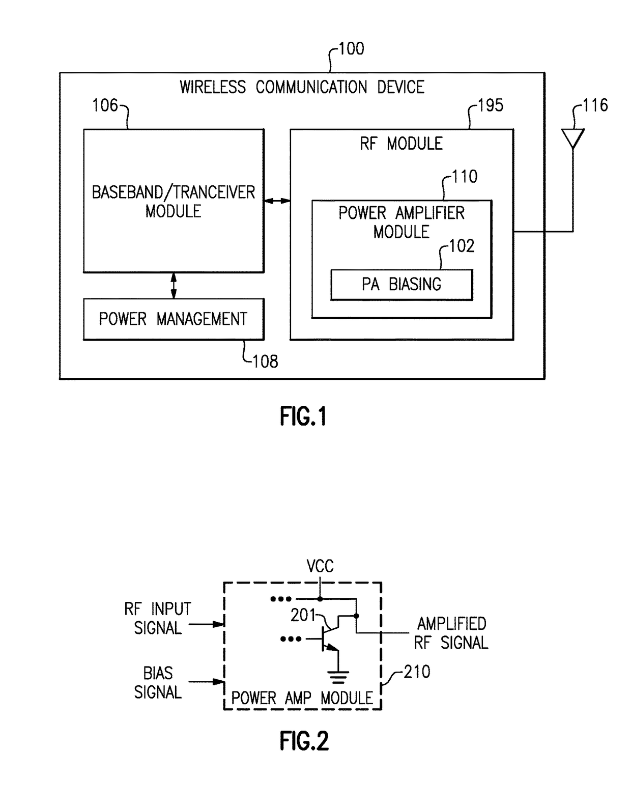 Power amplifier bias signal multiplexing