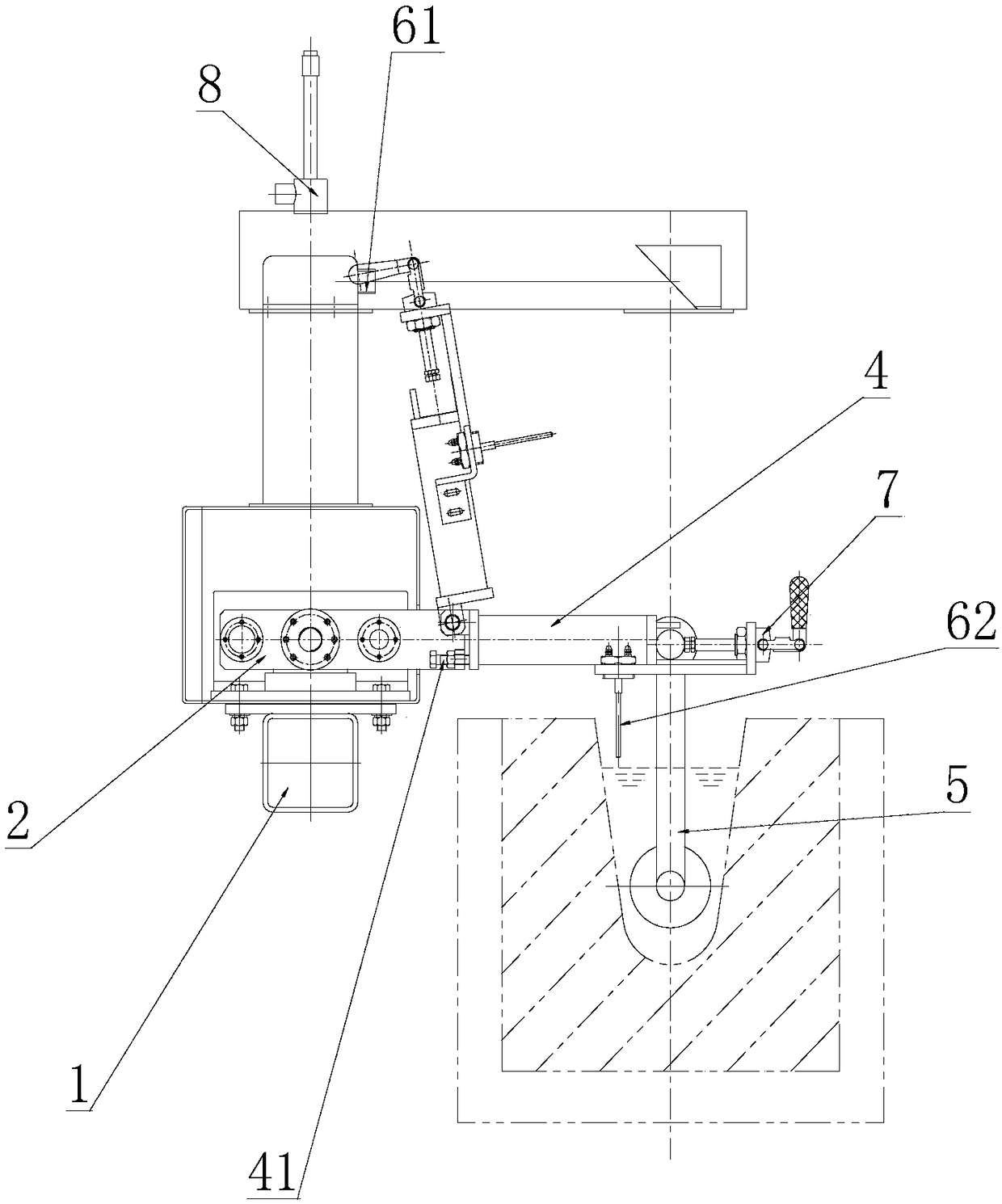 Automatic flow control system for stationary type foundry furnace