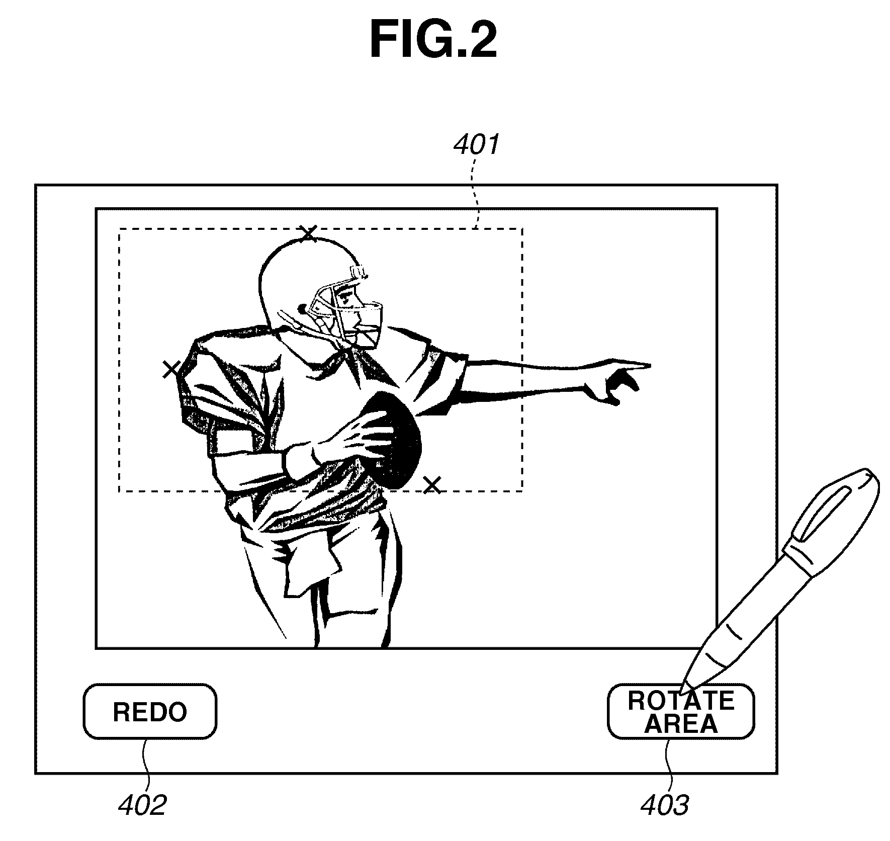 Image area selecting method