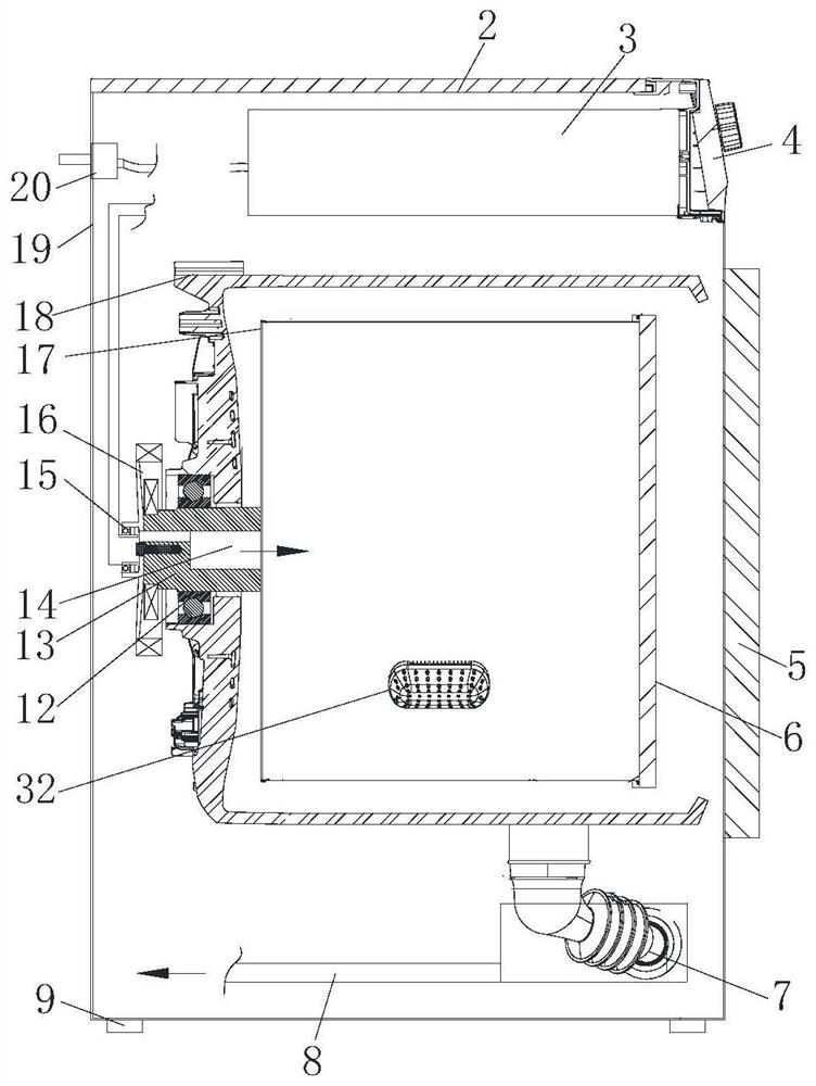 Clothes lifting device for washing machine and roller washing machine