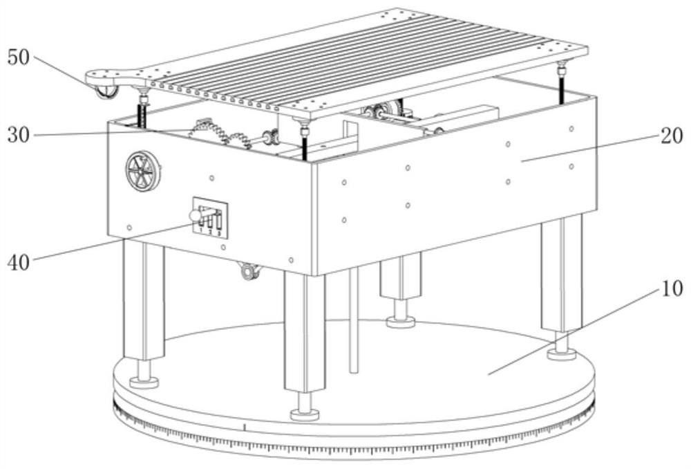 An operating platform device for realizing multiple attitude adjustments