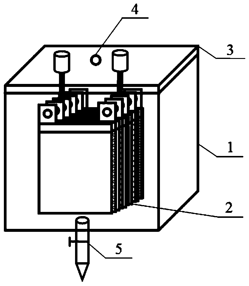 Method for testing the expansion rate of the negative plate of rare earth new power supply