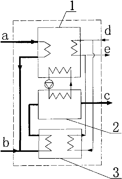 Heatpump type gas-fired boiler waste heat recovery unit