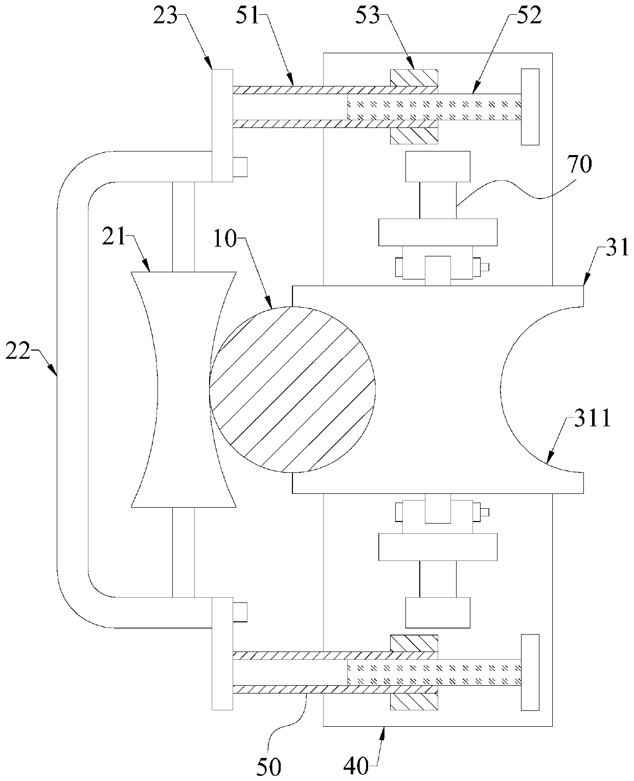 Pole climbing system of pole climbing collaborative robot of power system and pole climbing method of pole climbing system