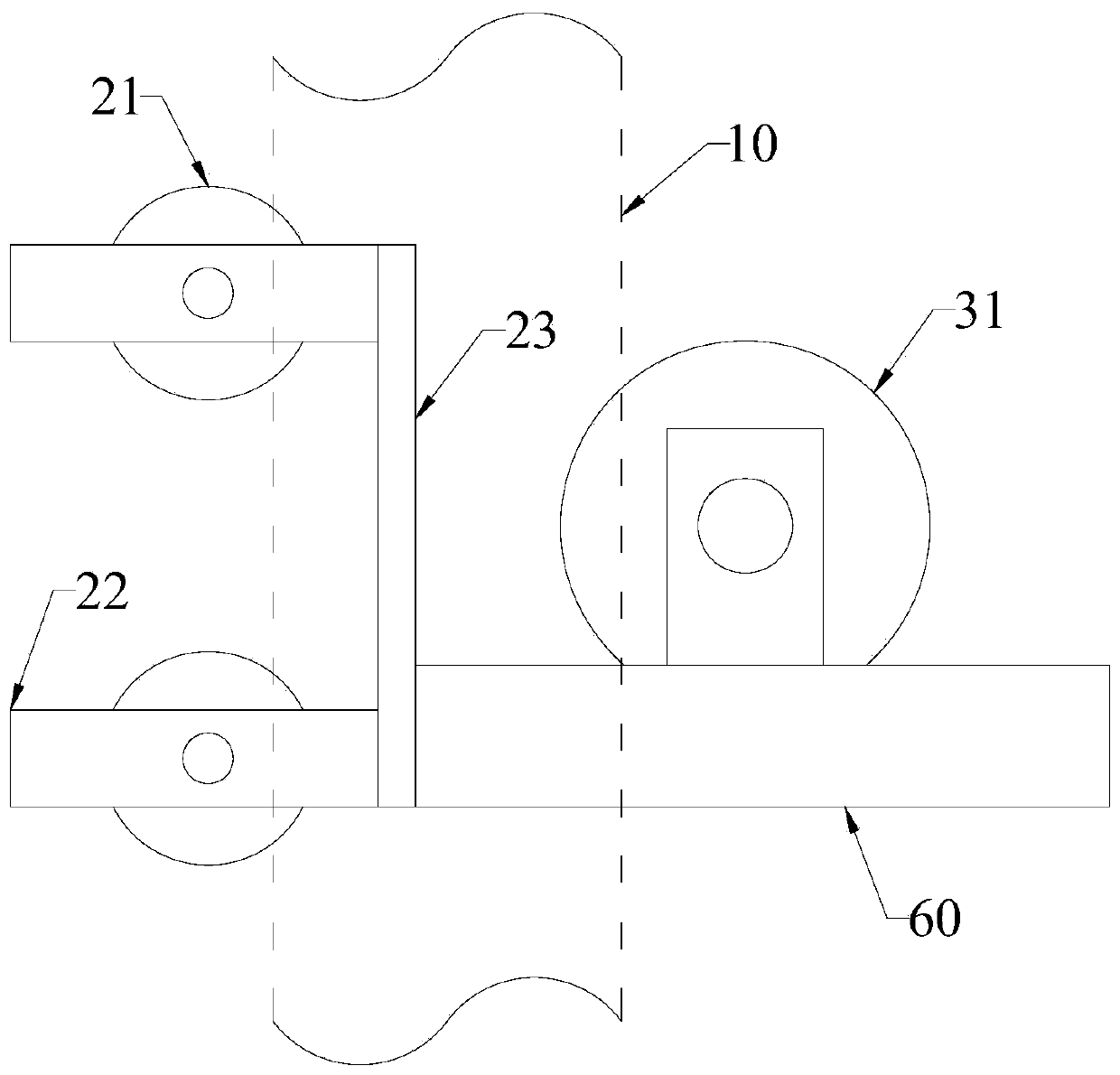 Pole climbing system of pole climbing collaborative robot of power system and pole climbing method of pole climbing system