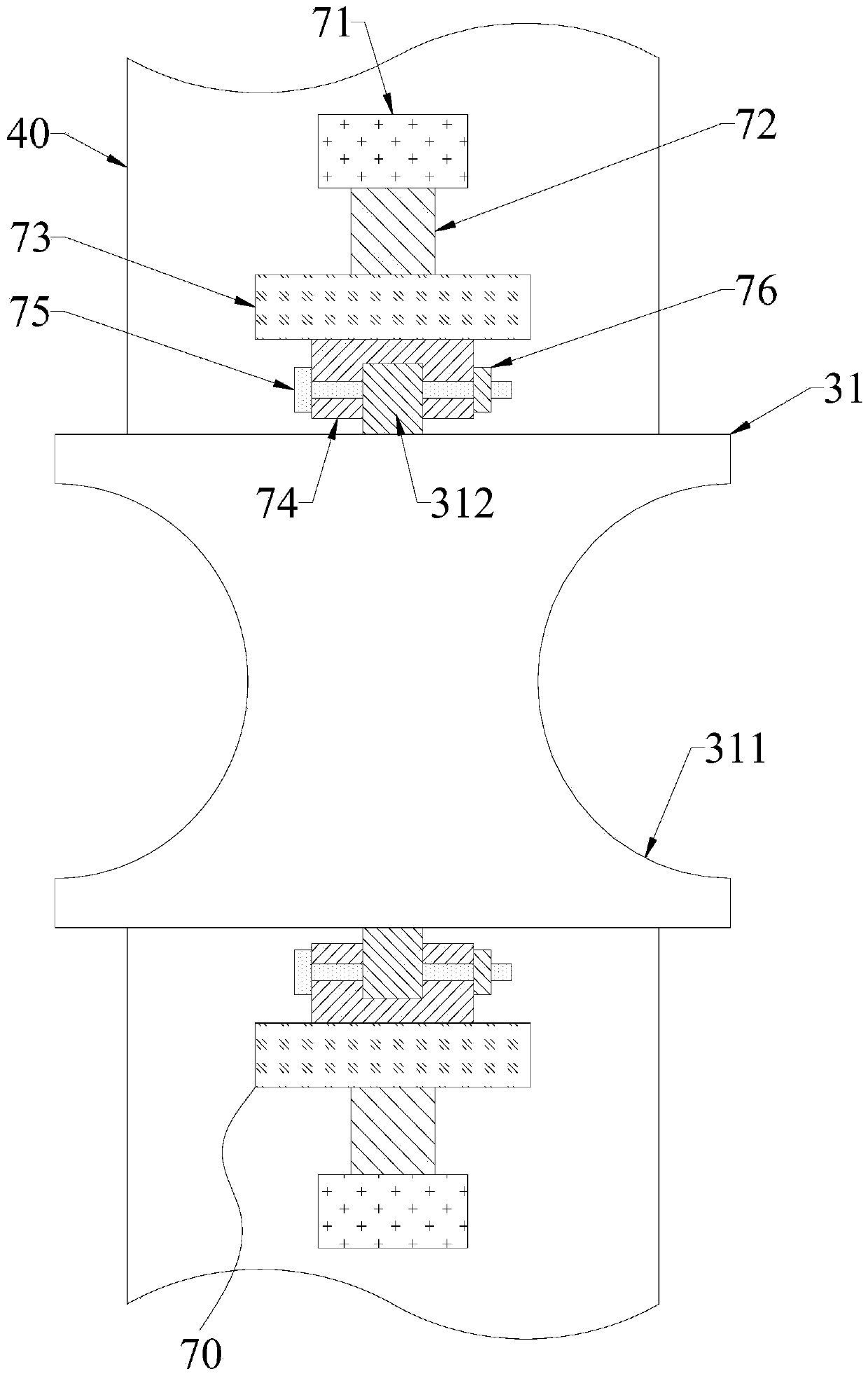 Pole climbing system of pole climbing collaborative robot of power system and pole climbing method of pole climbing system