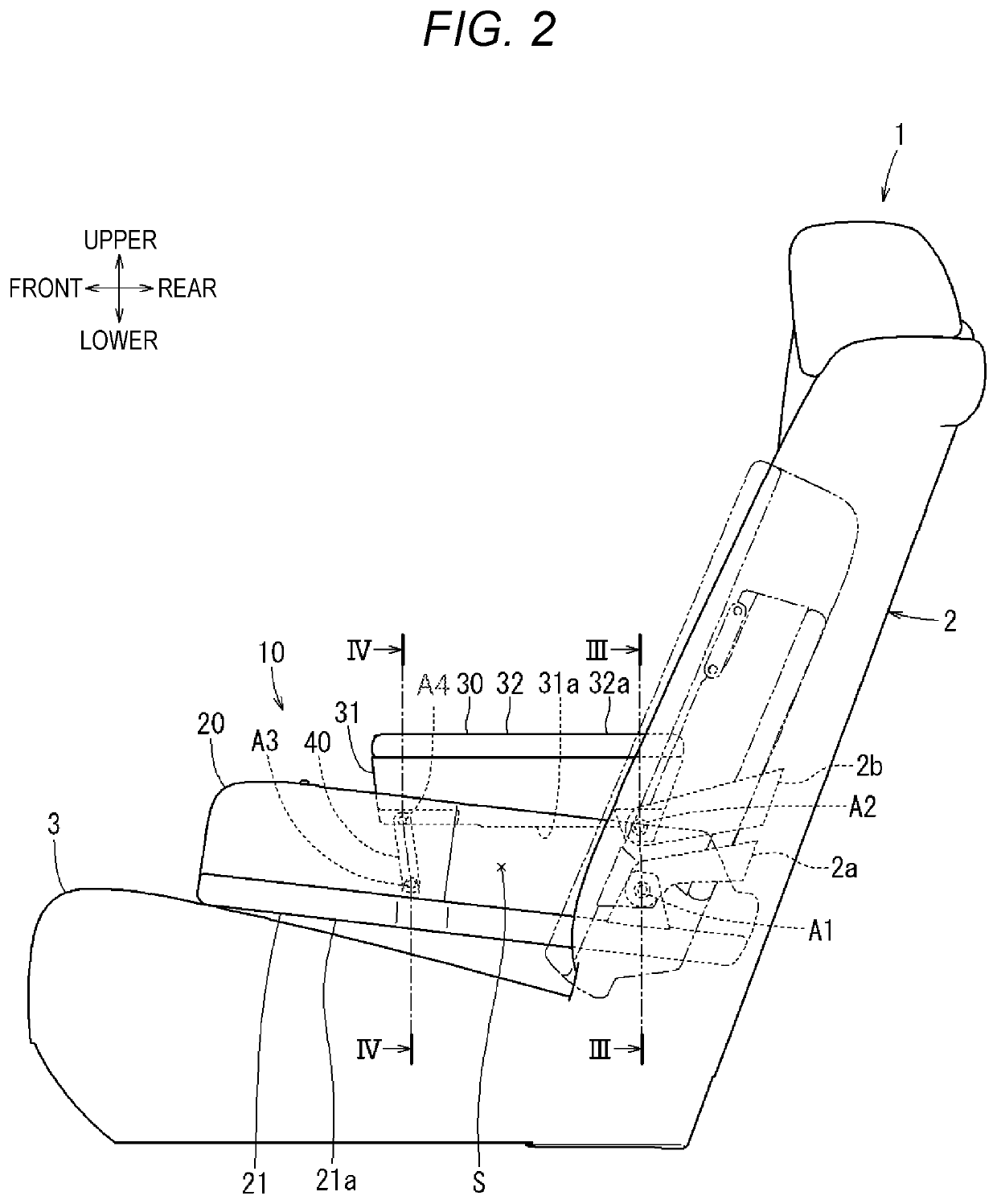 Armrest of vehicle seat