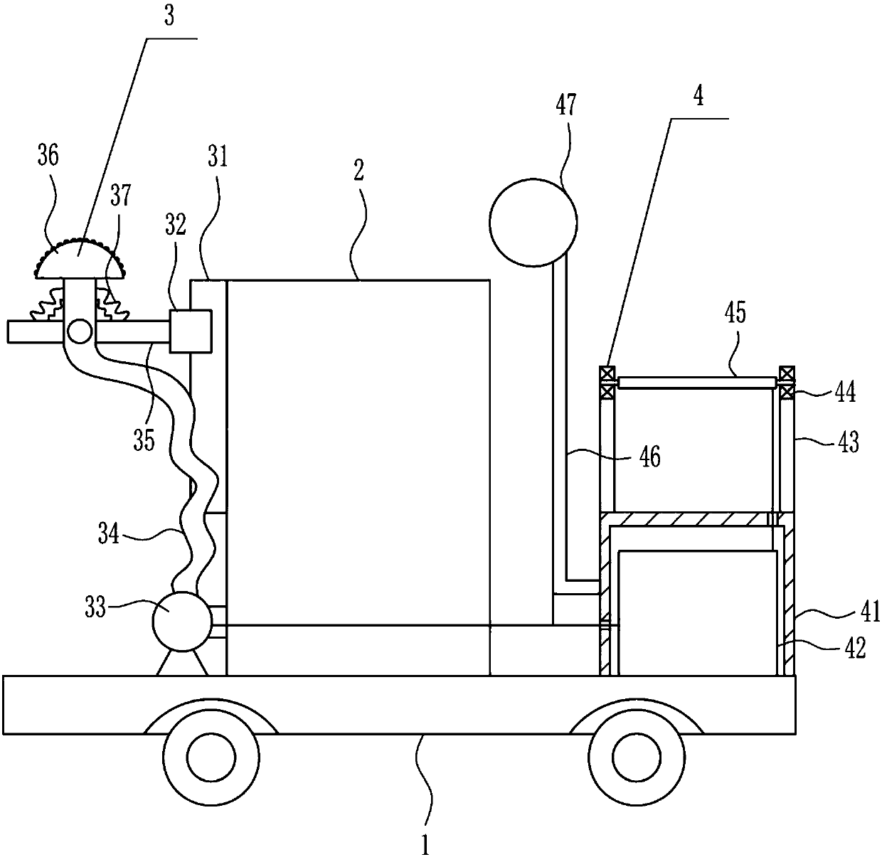 Illuminable-type spraying and dedusting moving trolley for tunnel construction