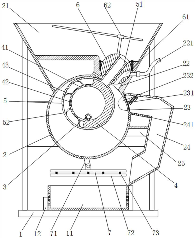 Paper pulp dehydration device for decorative base paper production