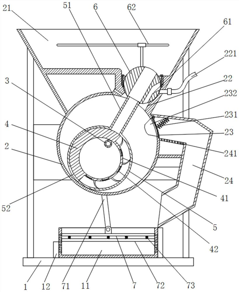 Paper pulp dehydration device for decorative base paper production