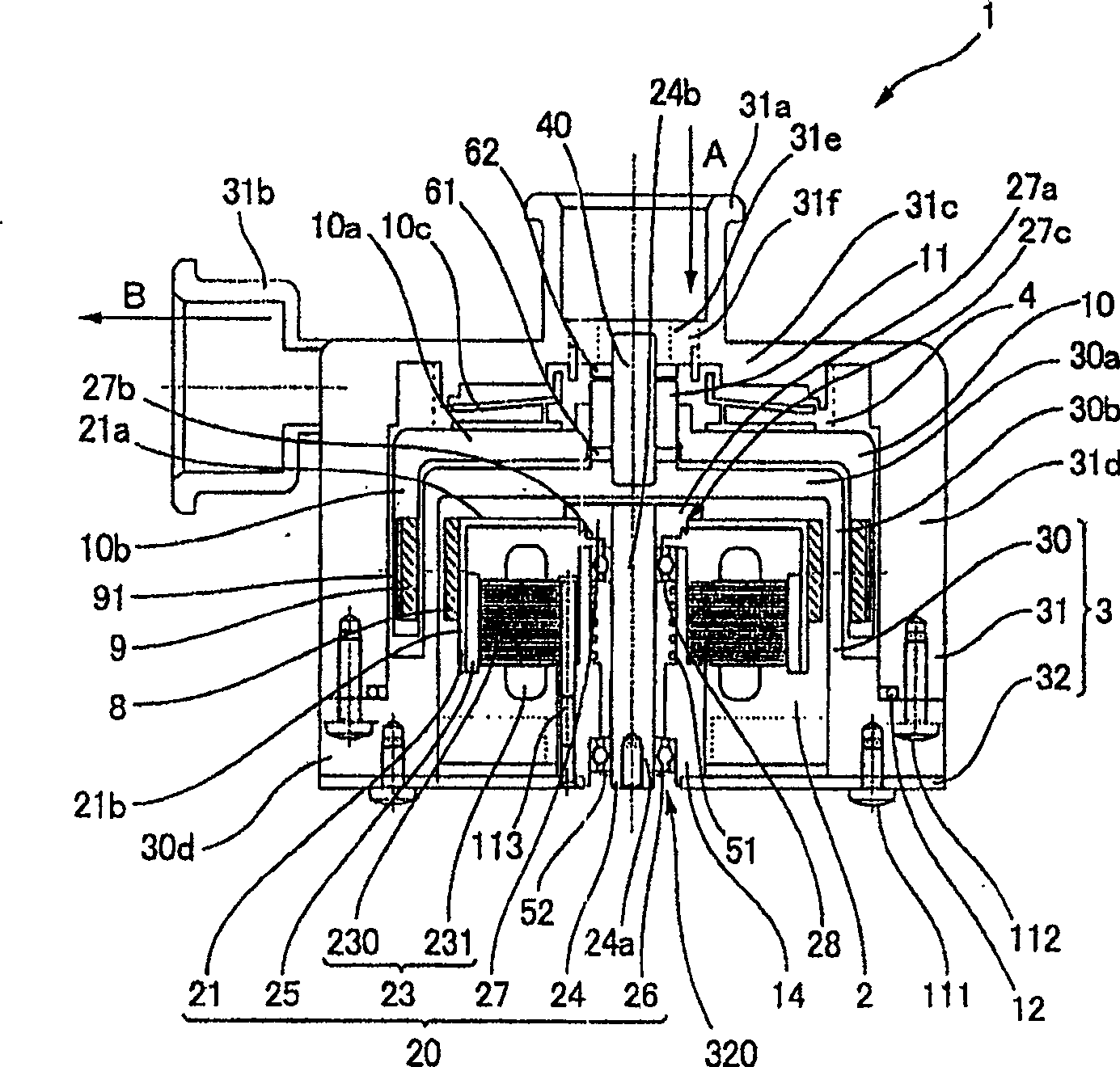 Magnetic coupling pump device