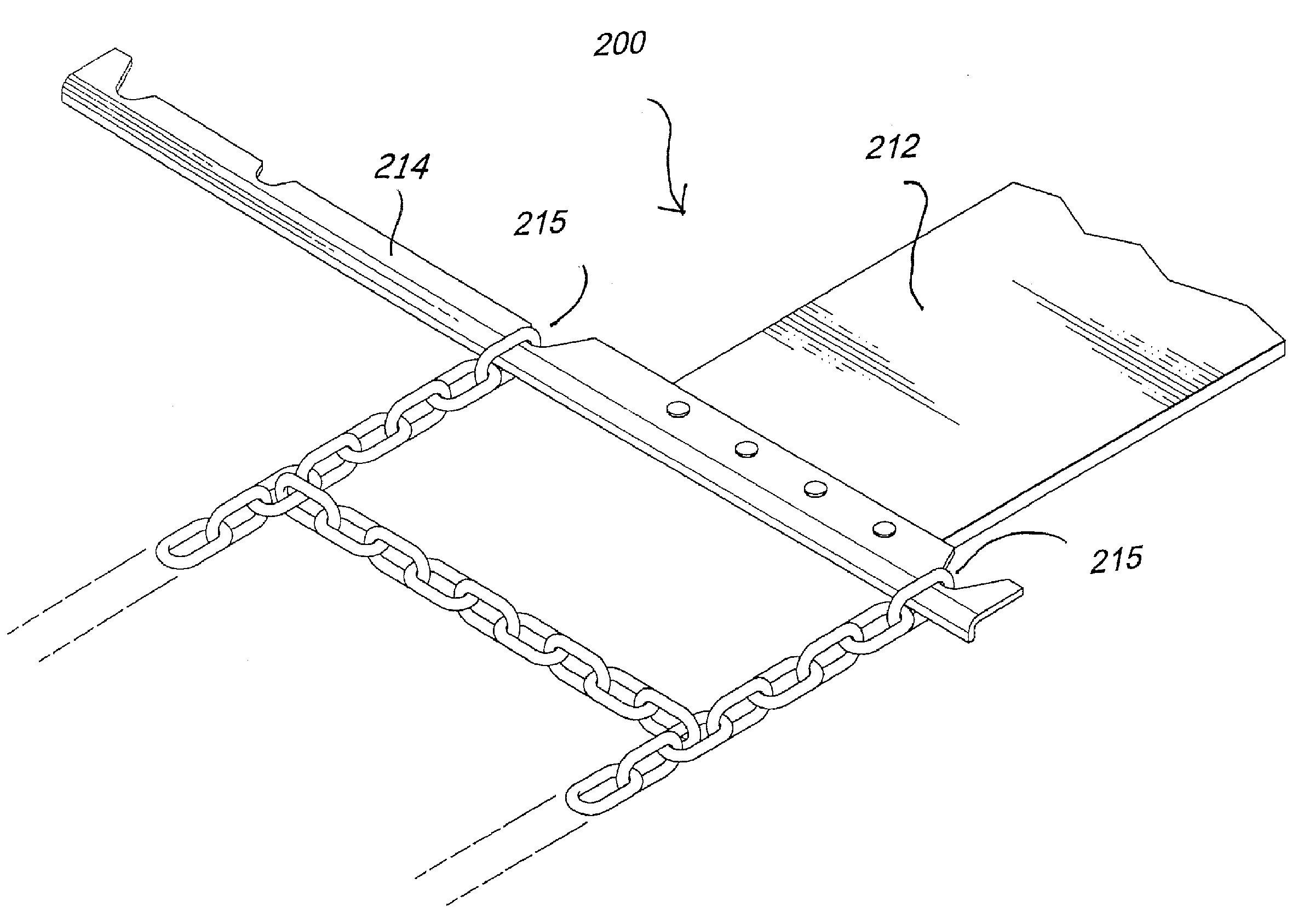 Tool and method for tire traction device installation