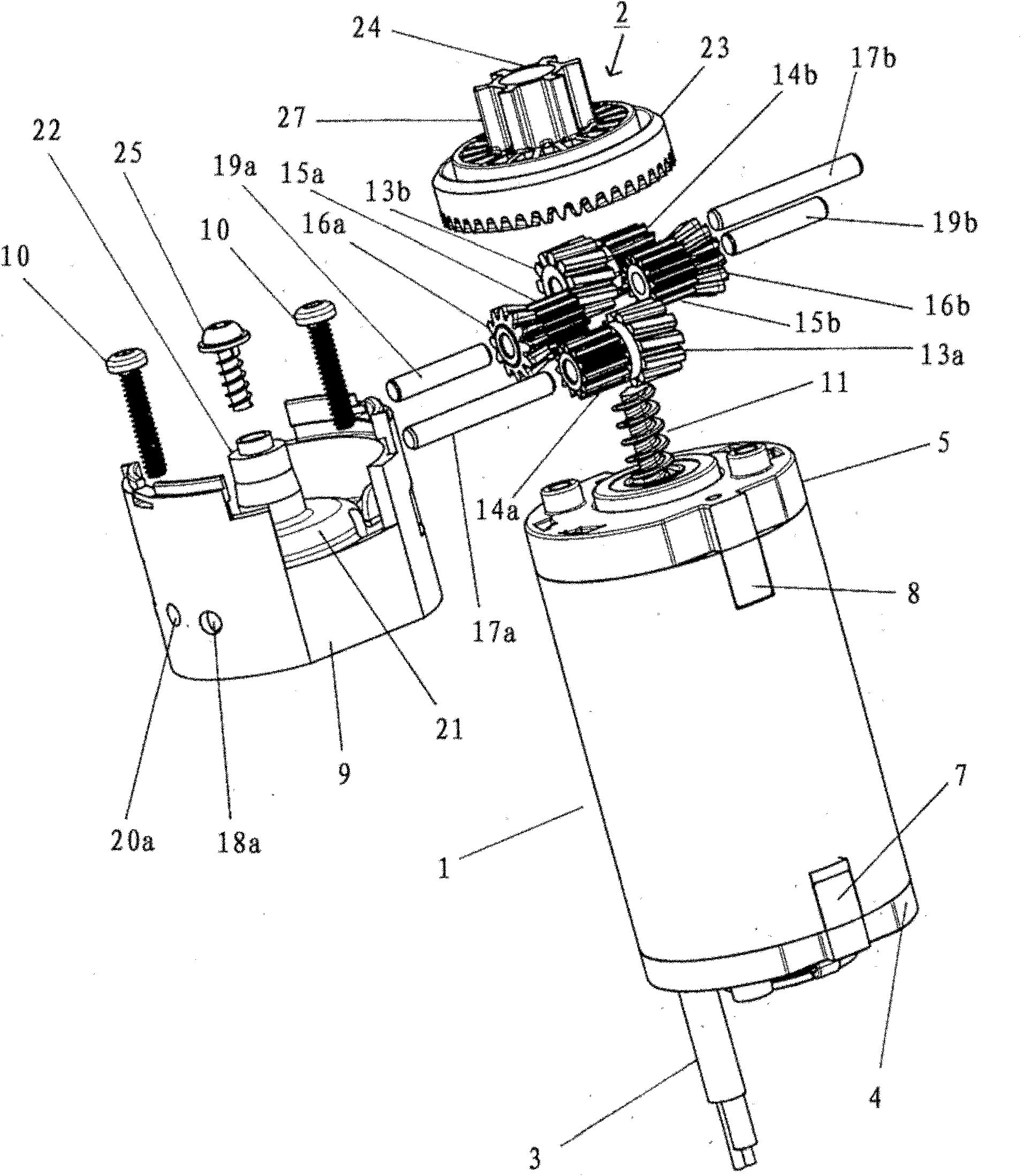 Gear with at least two gearing stages, a linear actuator comprising such a gear and a table leg comrising such a linear actuator