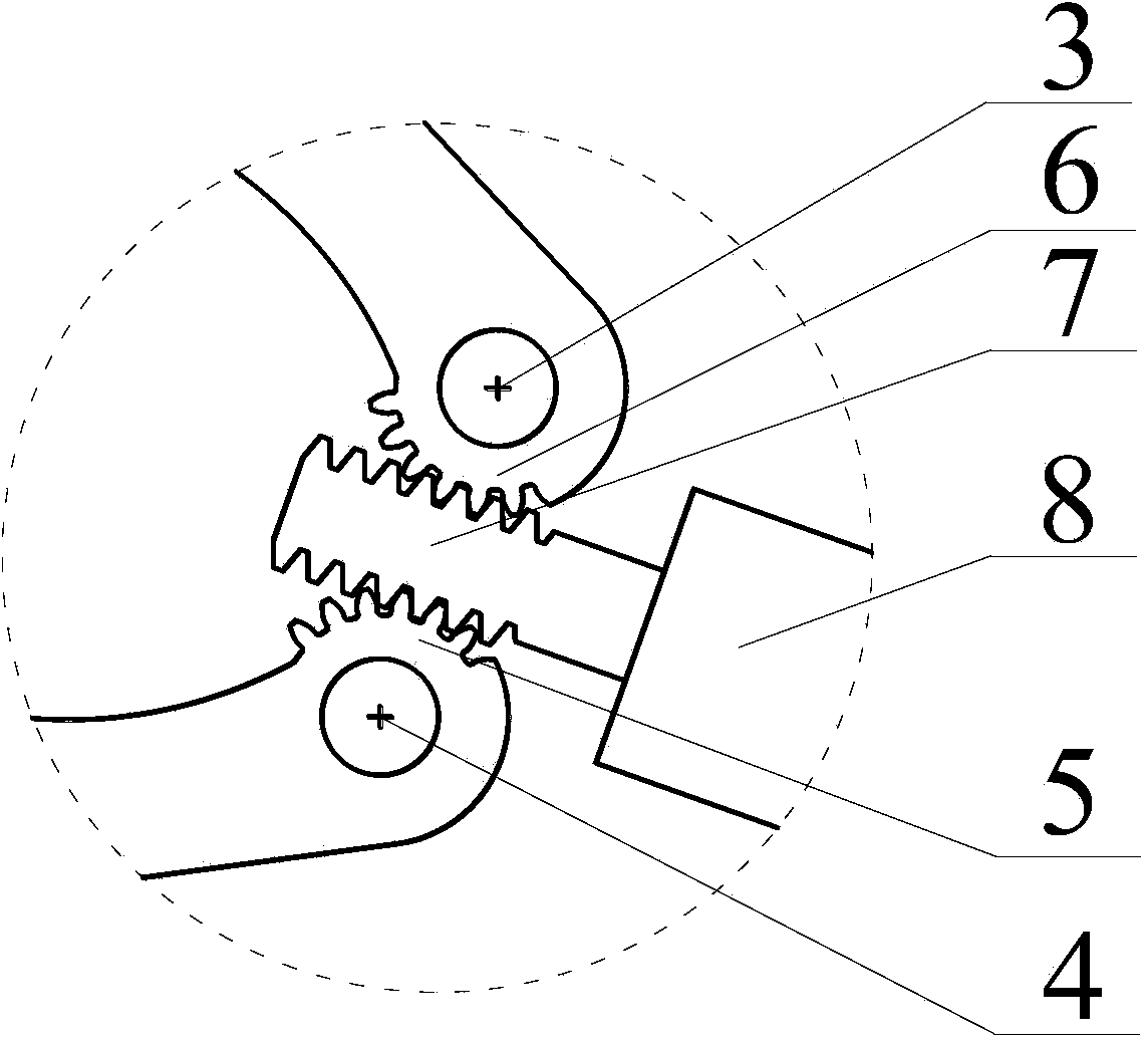 Minimally-invasive endoscope operating forcep head