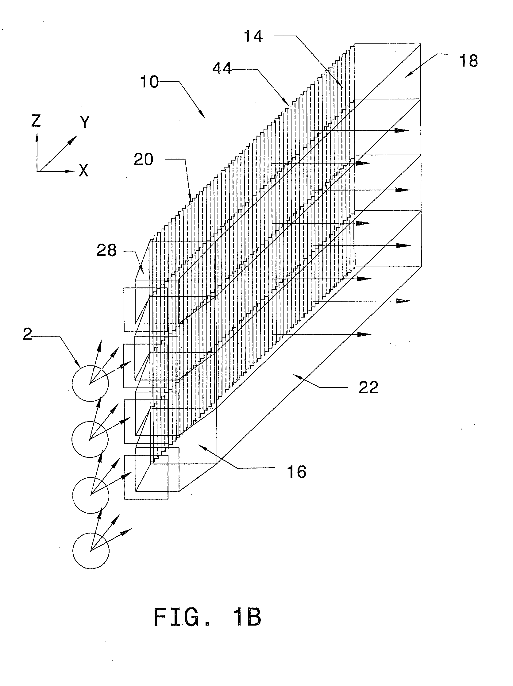 Light expanding system for producing a planar light beam from point light sources