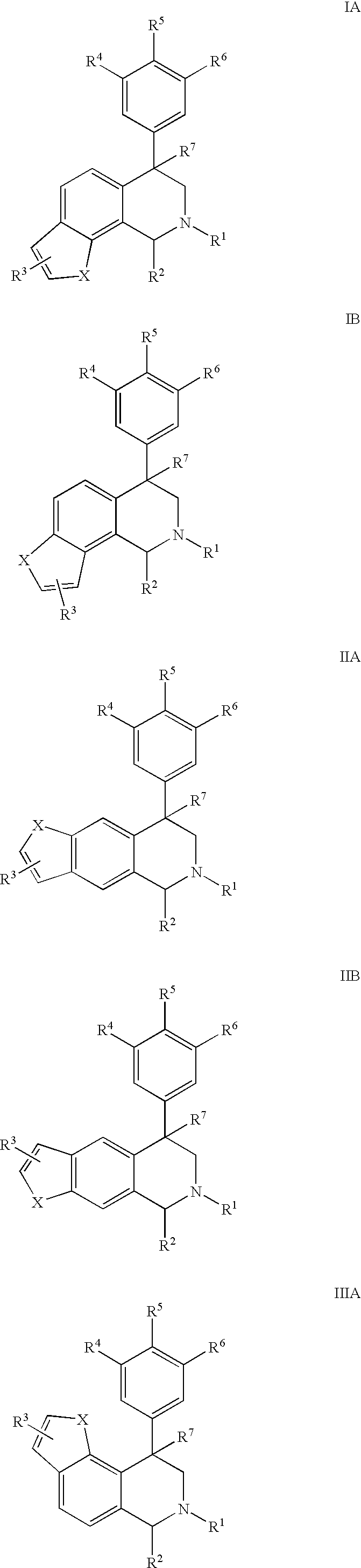 4-phenyl substituted tetrahydroisoquinolines therapeutic use thereof