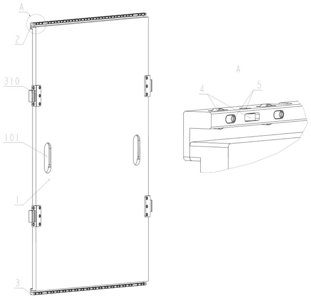 Sliding type cabinet door and cabinet