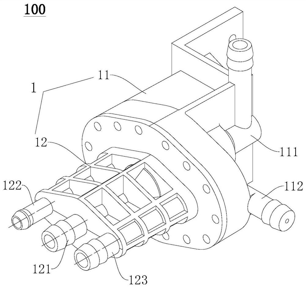 Mixing conveyor and delivery device for delivering washing agents and washing machine