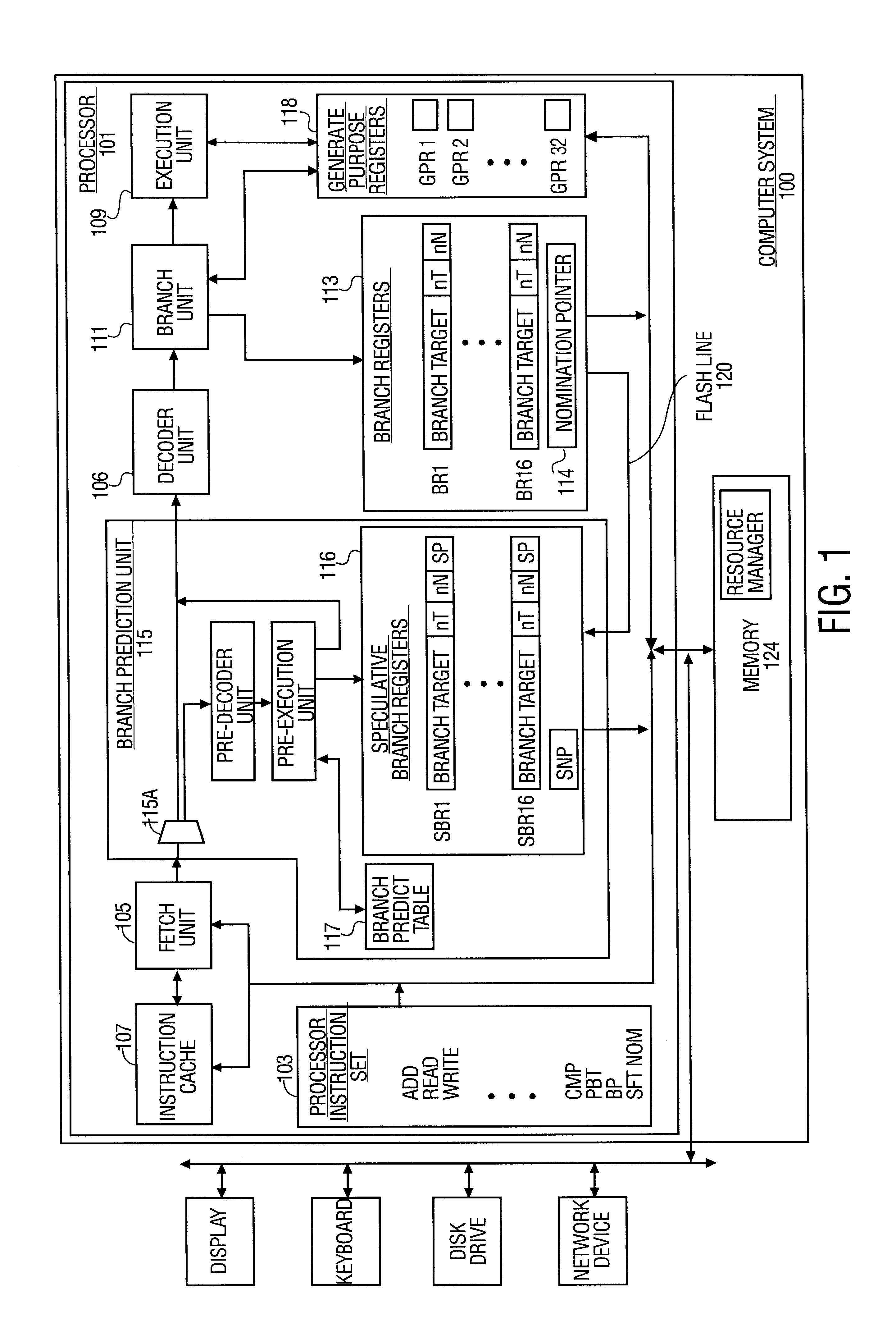 Microprocessor having a branch predictor using speculative branch registers