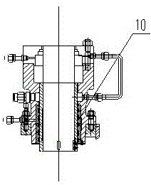 Stable supporting structure of long shafting for seawater source heat pump