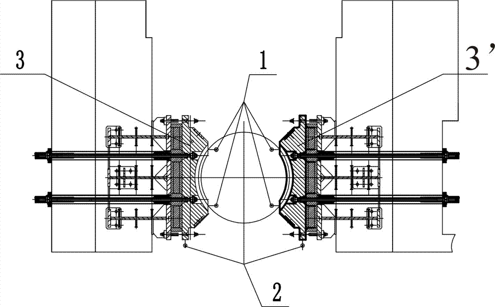 Efficient installation method for nut columns of gear and rack climbing-type vertical ship lift and auxiliary device