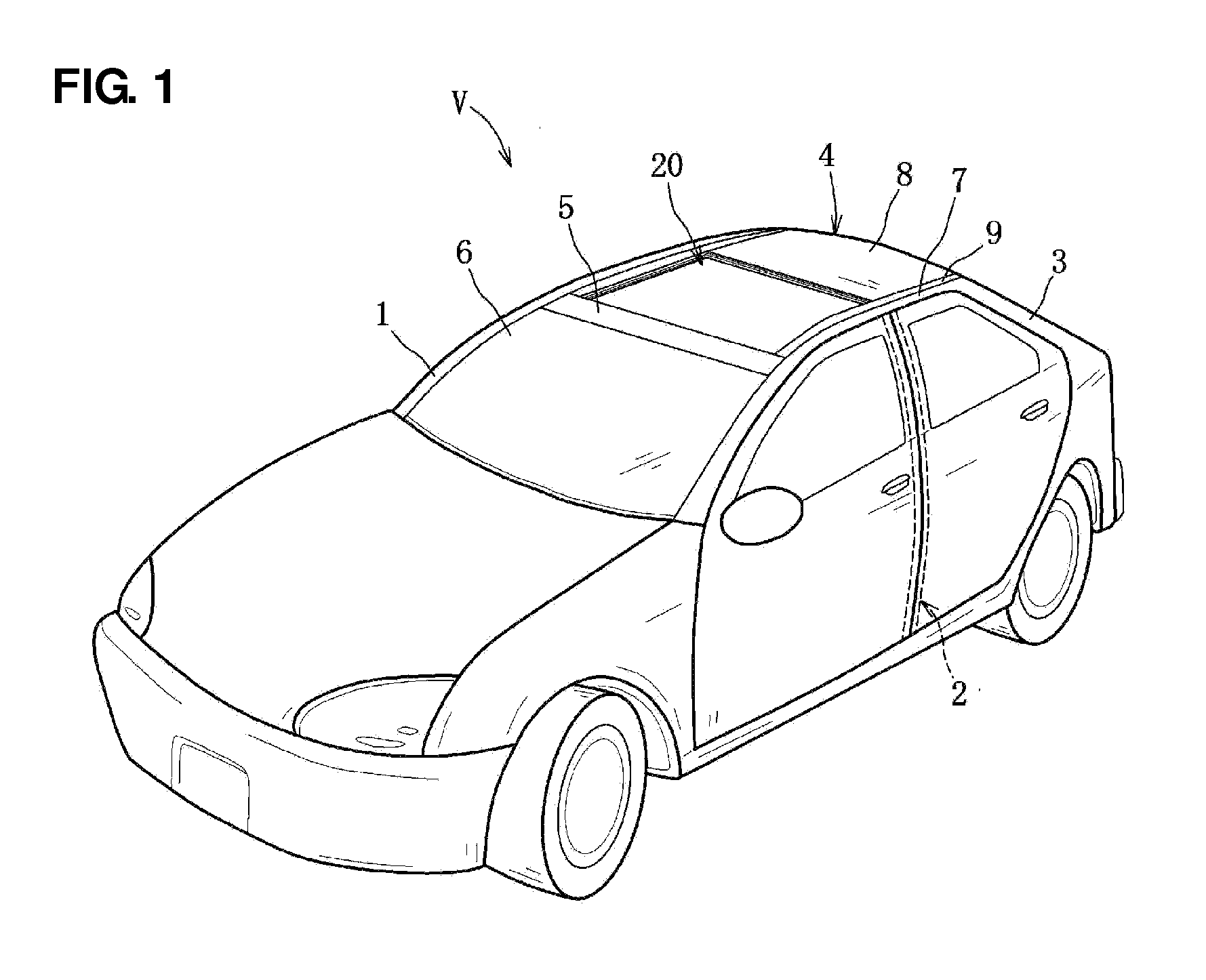 Upper vehicle-body structure of vehicle