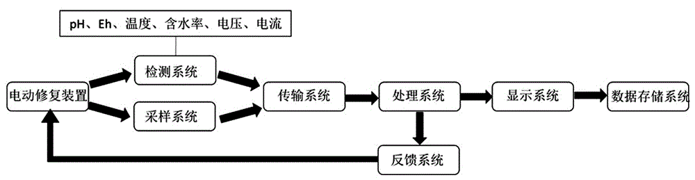 Electrokinetic remediation contaminated soil display system