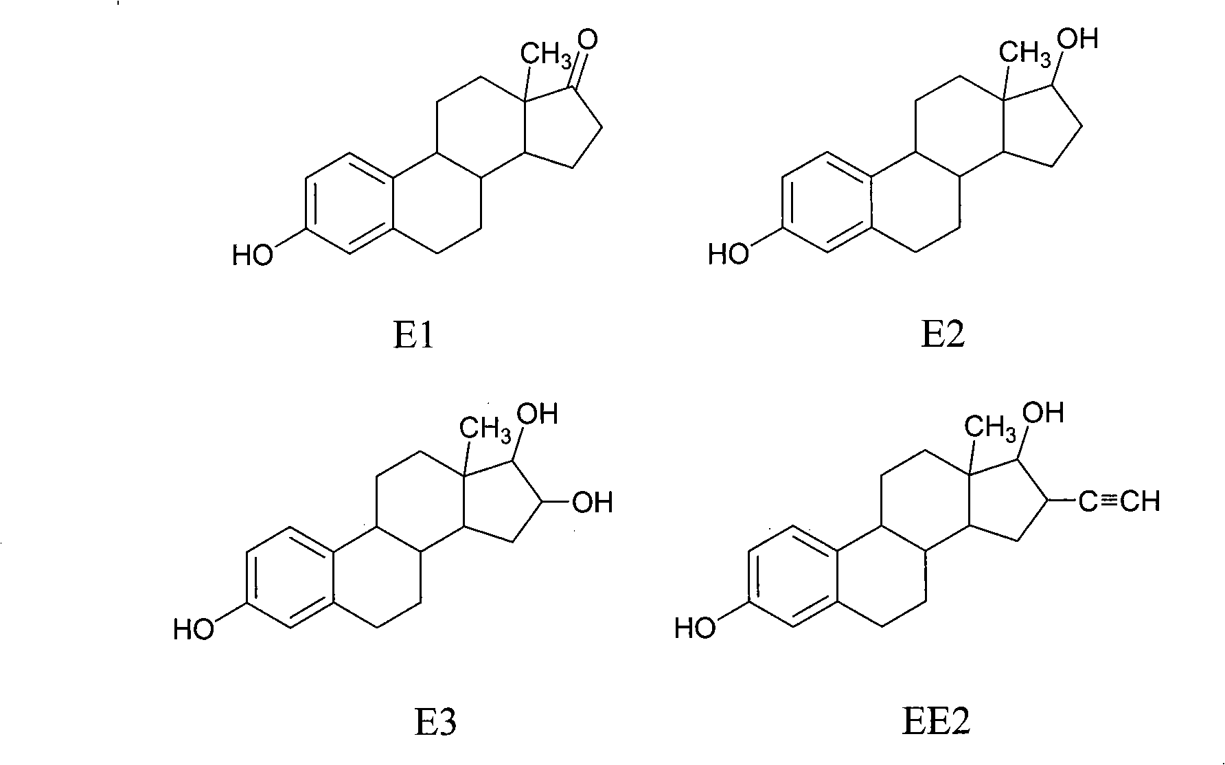 Degradation process for environment estrogenic pollutant in water body