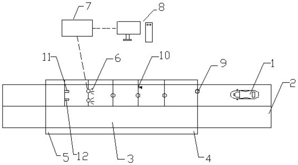 Backlight test field and test method for self-driving vehicles