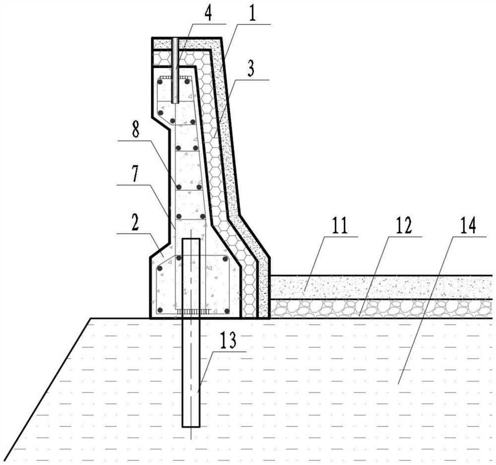 Functionally gradient crash barrier and construction method thereof