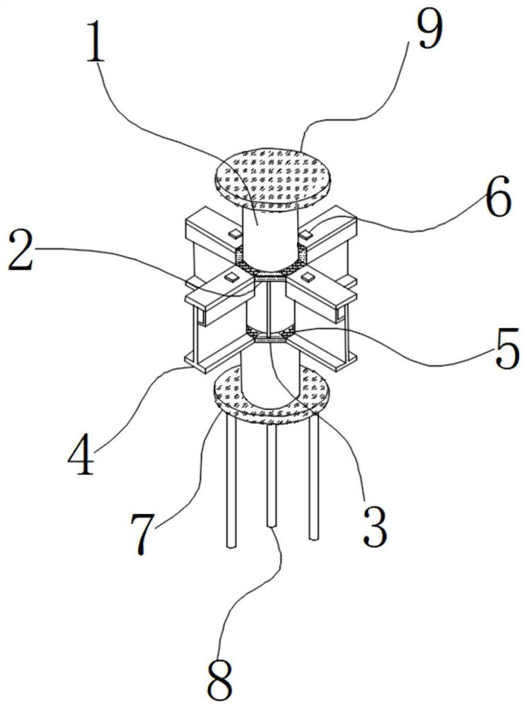 Fabricated intelligent frame node with damping particles and construction method