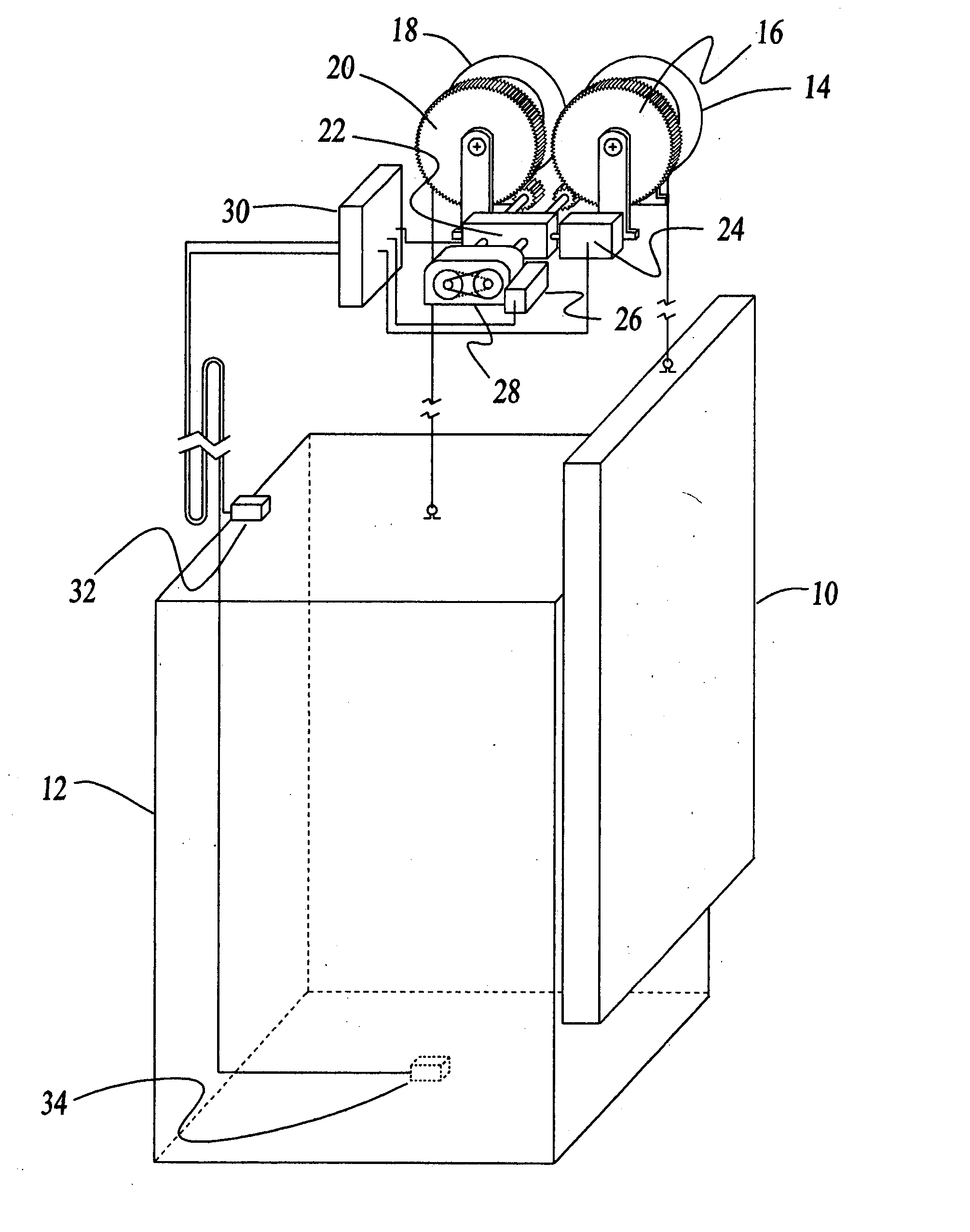 Gravity potential powered elevator