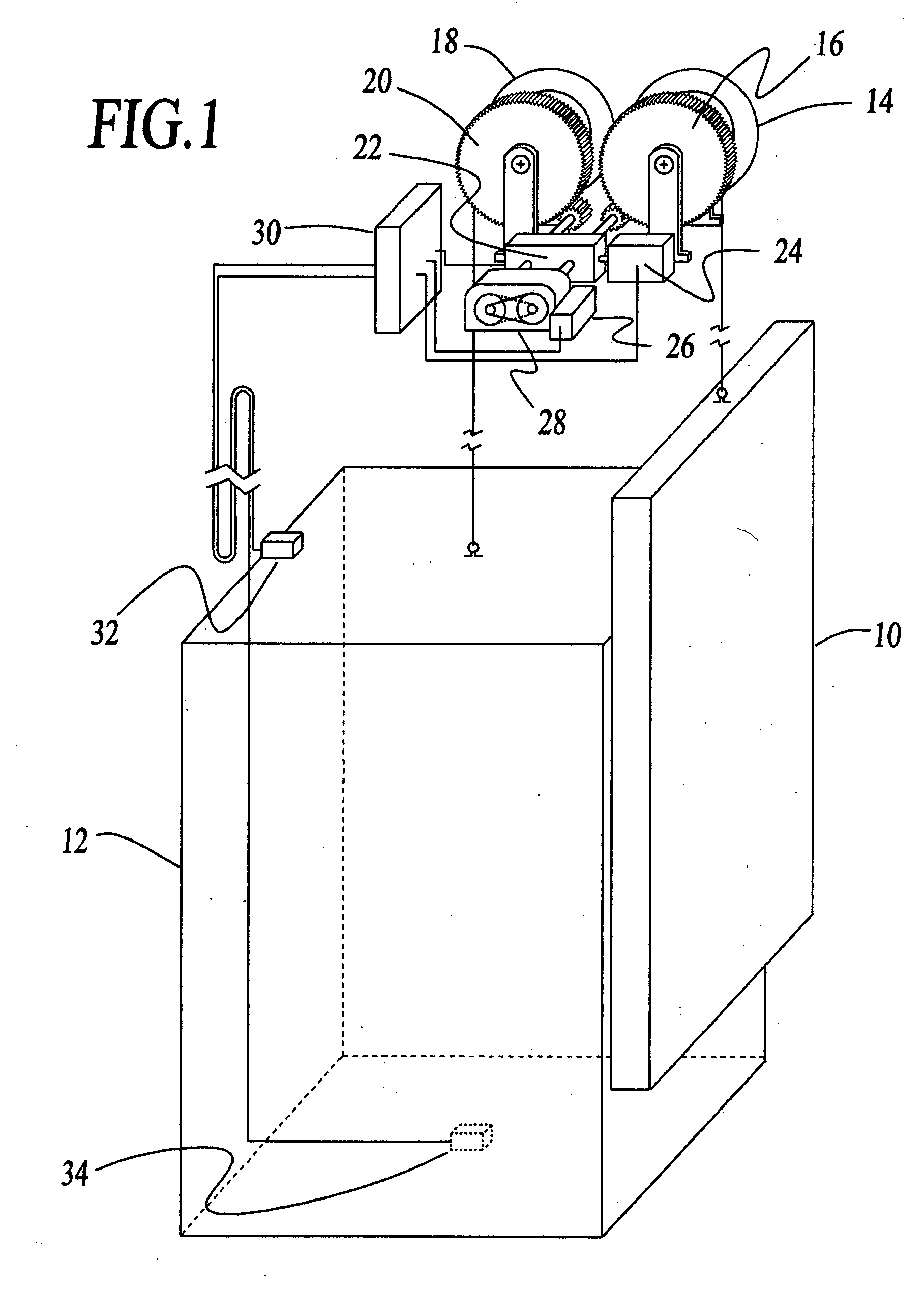 Gravity potential powered elevator