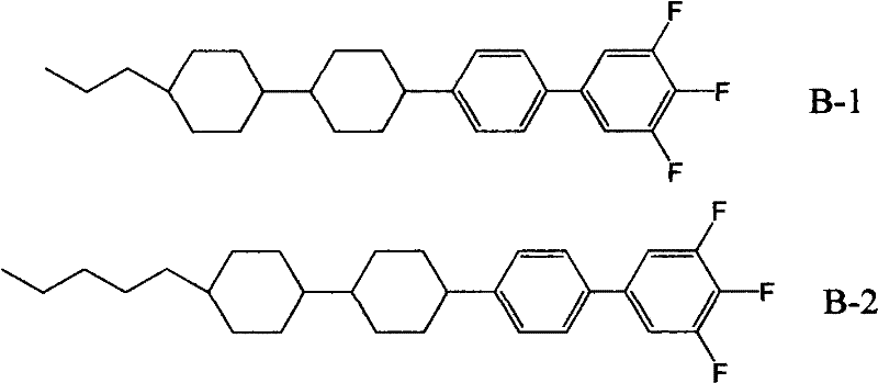 Wide nematic phase mixed liquid crystal material with low threshold value