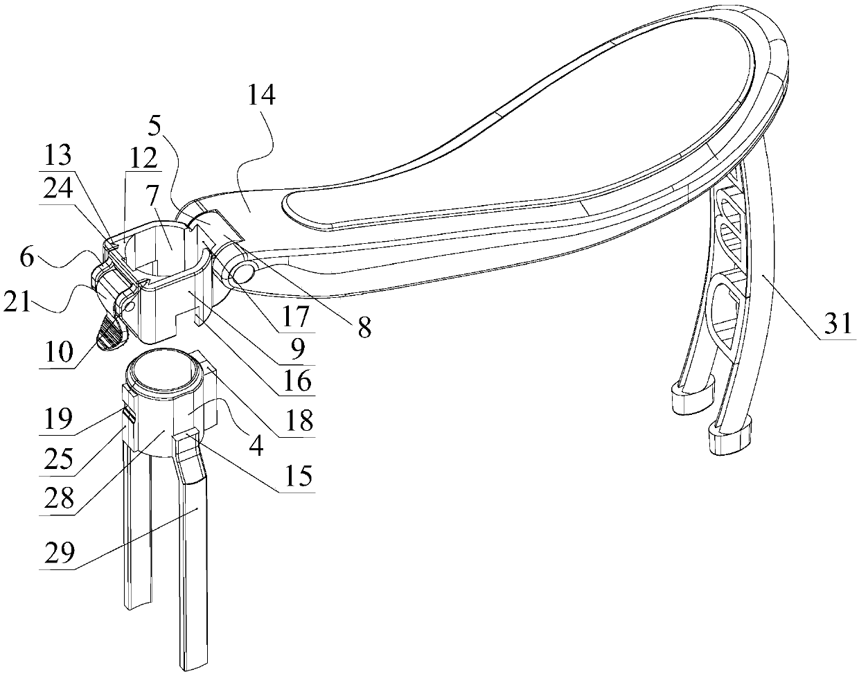 Steering mechanism of scooter and scooter