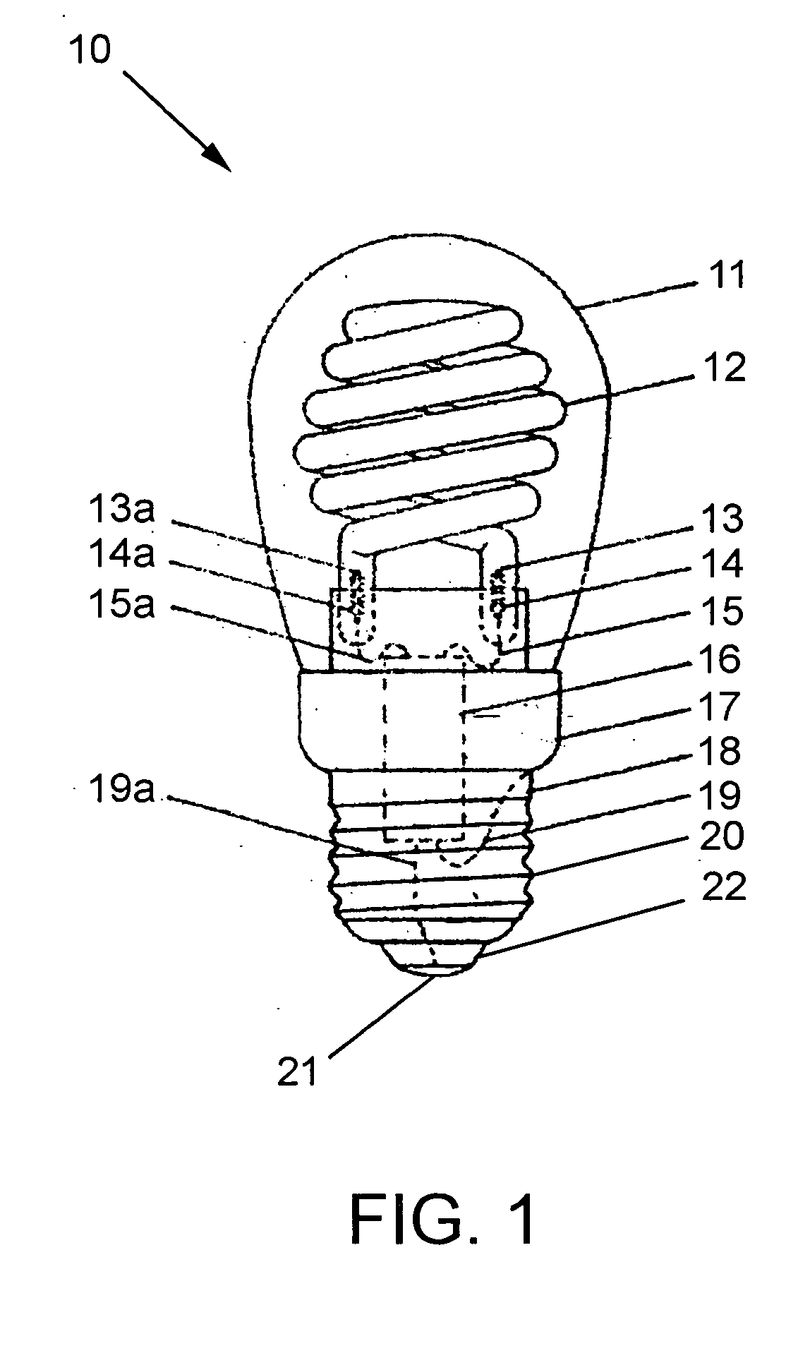 Spiral cold cathode fluorescent lamp