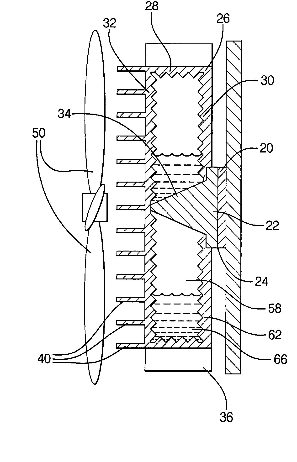 Orientation insensitive multi chamber thermosiphon