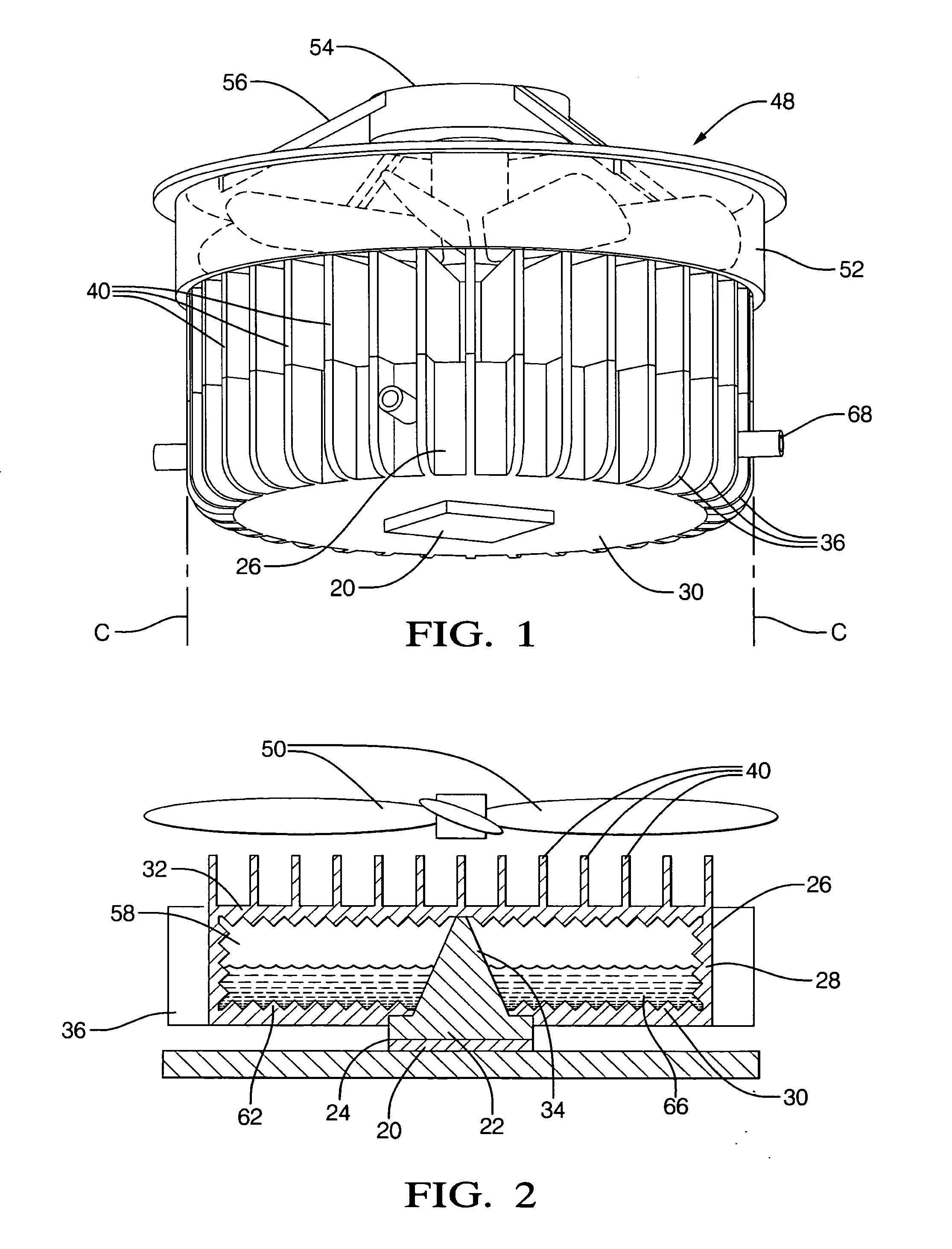 Orientation insensitive multi chamber thermosiphon