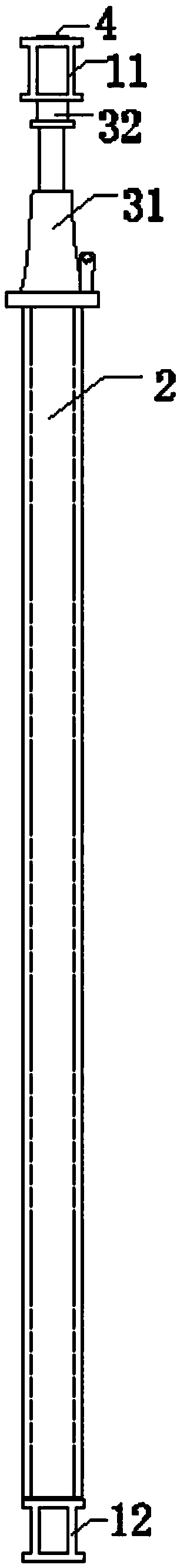 Wall replacement support device for reinforced concrete shear wall structure under high load action