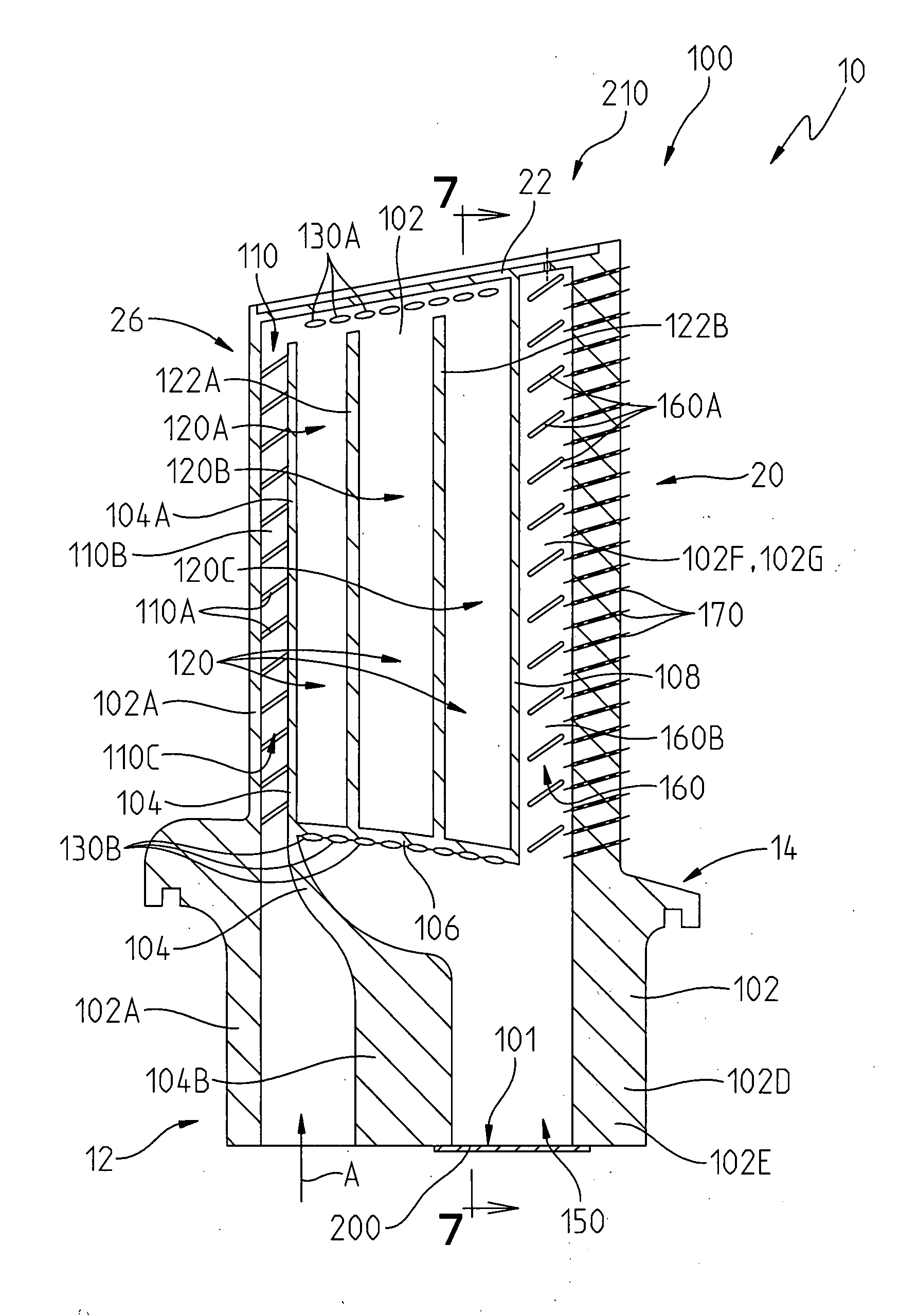 Blade for a gas turbine