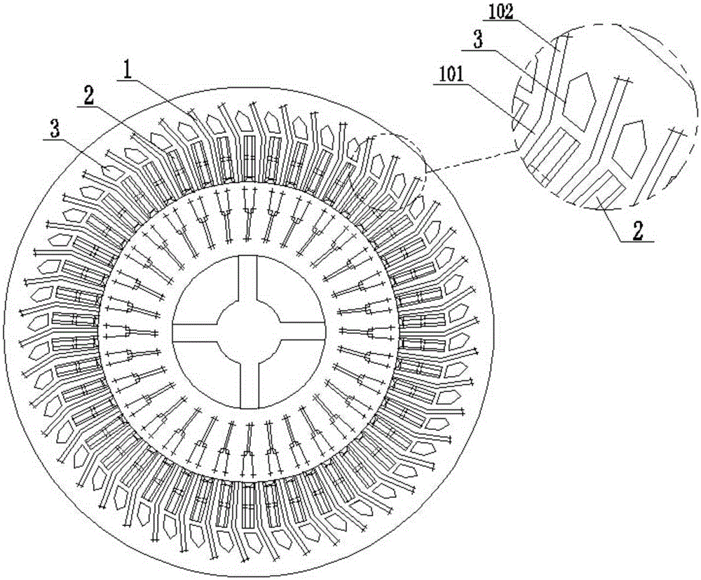 Motor with good ventilation properties