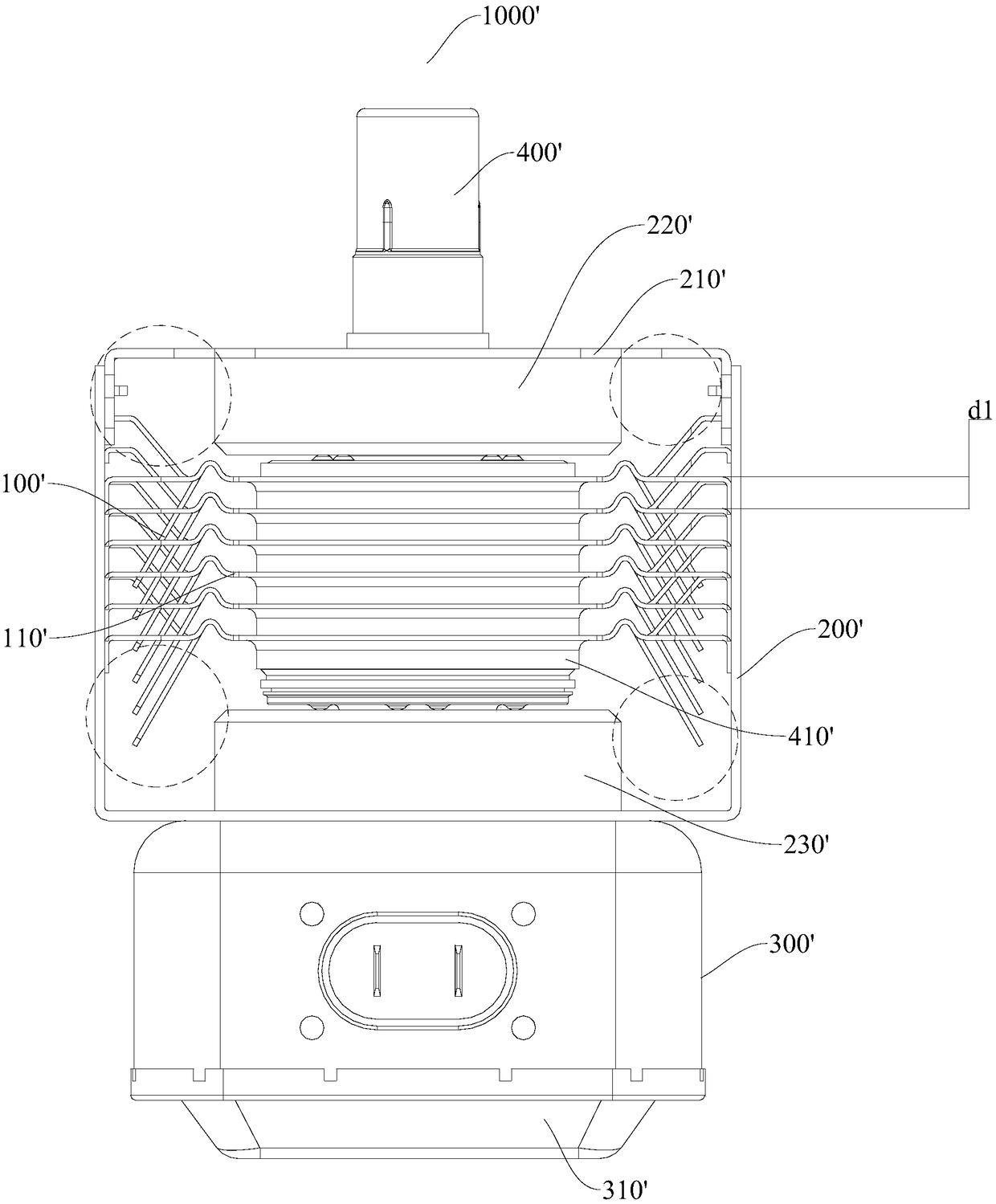 Heat dissipation module for magnetron and magnetron having same