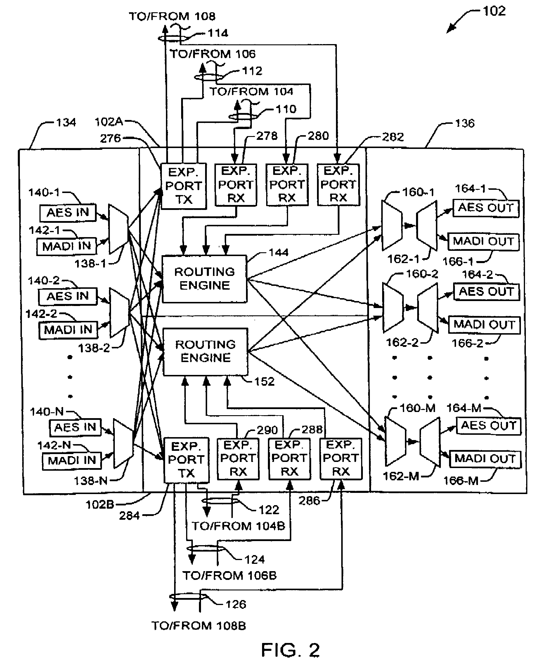 Broadcast router having a serial digital audio data stream decoder