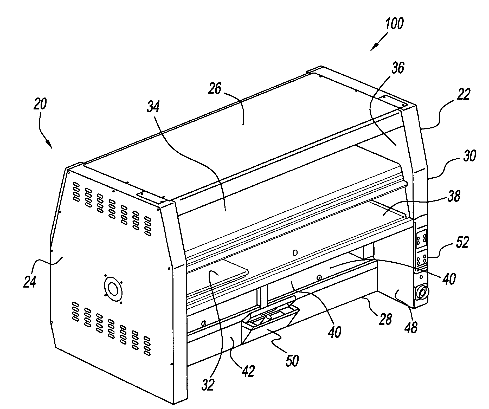 Method and food holding cabinet with humidity generation