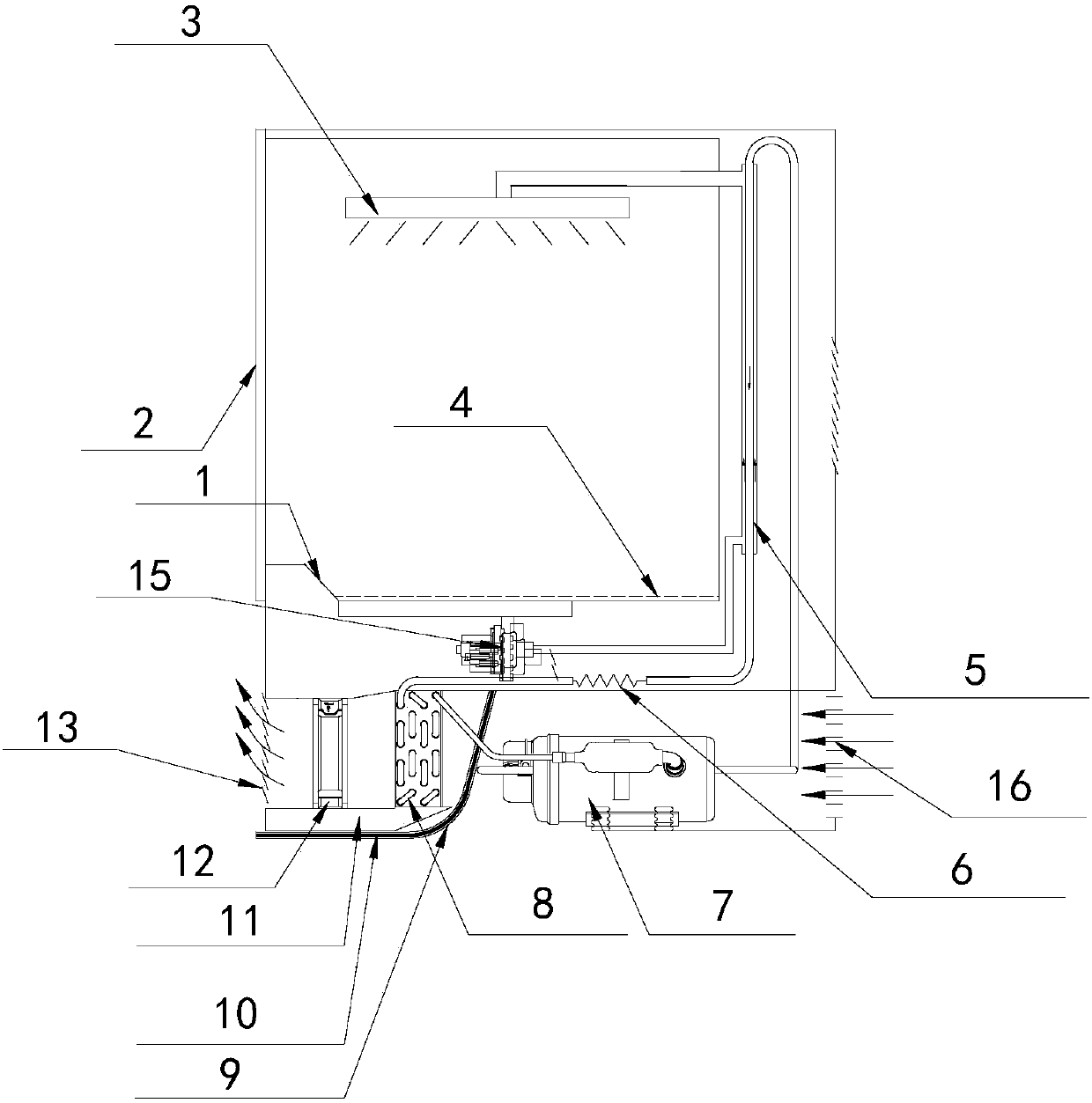 Heat pump type dishwasher and control method thereof